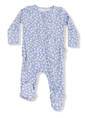 Angel Dear Country Calico Zip Footie