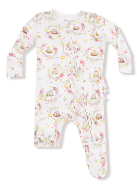Angel Dear Floral Owl Families  Zip Footie