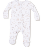 Angel Dear Neutral Pups 2 Way Zip Footie