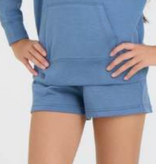 Ocean Drive Kids Cloud Fleece OD Shorts-Blue Jean