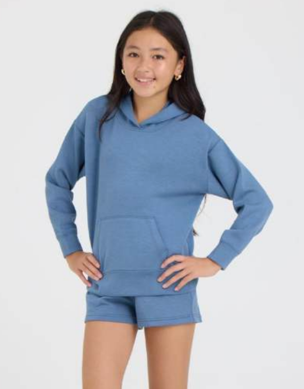 Ocean Drive Kids Cloud Fleece OD Hoodie-Blue Jean