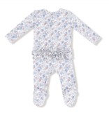 Angel Dear Country Girl Floral Zip Footie