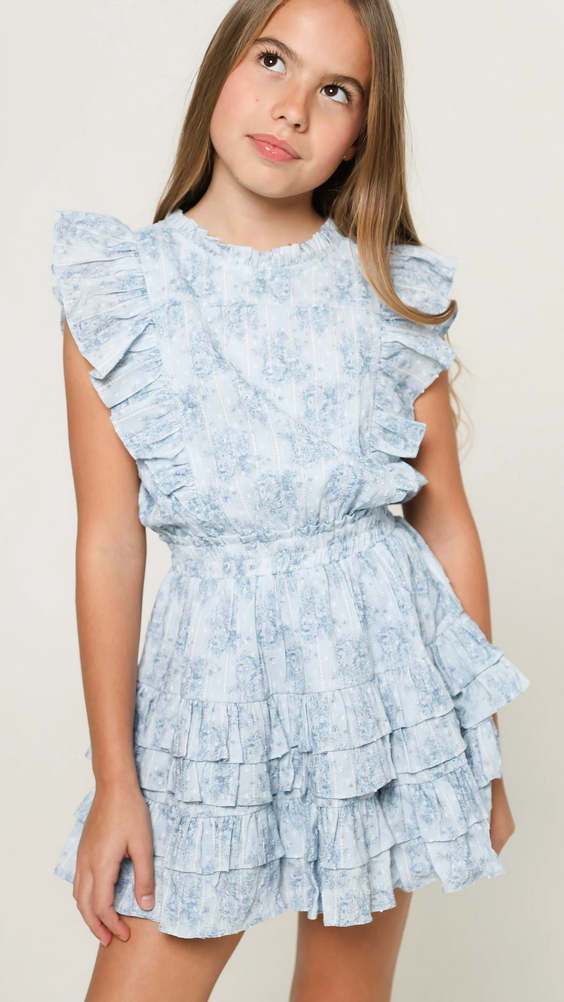 Summer Loving Gustavia Dress-Blue Mini Roses