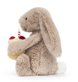 Jellycat Bashful Beige Bunny 'Birthday BAS3BEBB