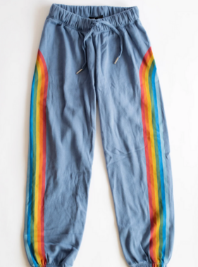 Flowers By Zoe Stripe Sweats Blue FLE91X