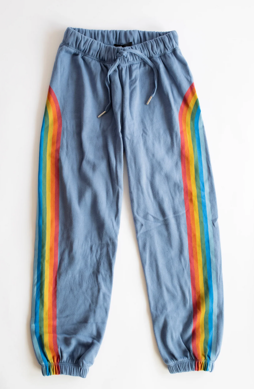 Flowers By Zoe Stripe Sweats Blue FLE91X