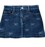 Flowers By Zoe Denim Bow Skirt DSK20