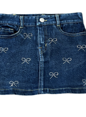 Flowers By Zoe Denim Bow Skirt DSK20