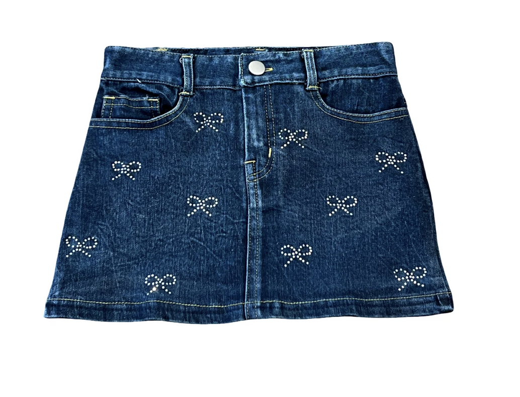 Flowers By Zoe Denim Bow Skirt DSK20