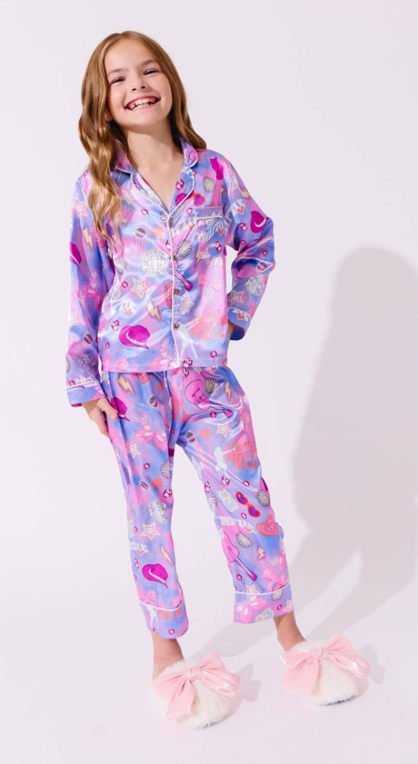 Lola and The Boys Swiftie Lovers Silky Set Lounge