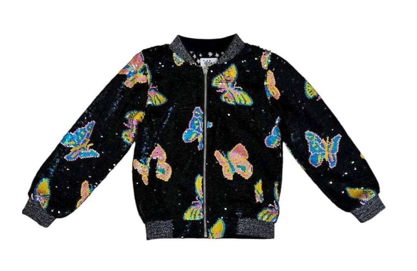 Lola and The Boys Magic Butterfly Sequin Jacket