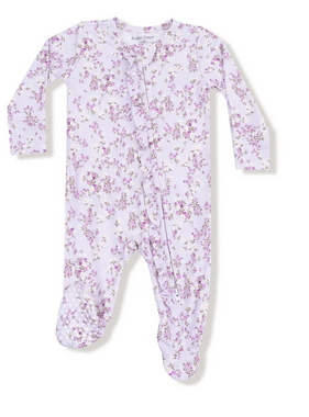 Angel Dear Sweet Dream Florals Zip Footie