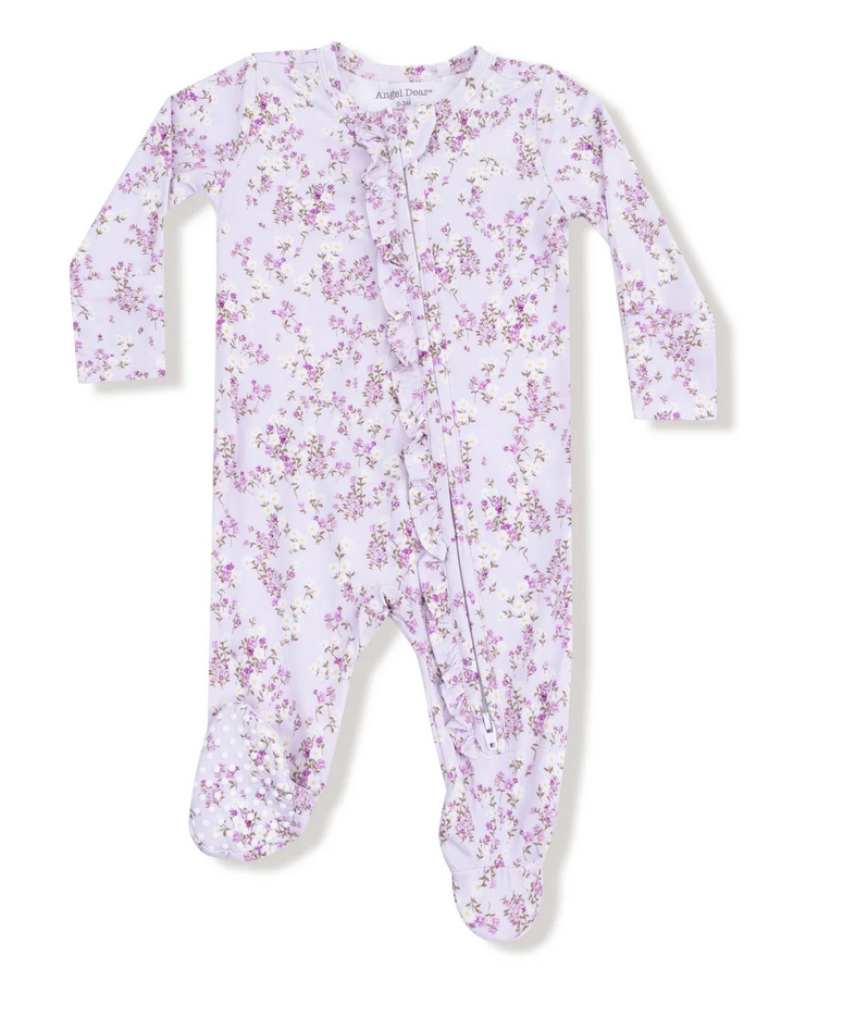Angel Dear Sweet Dream Florals Zip Footie