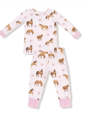 Angel Dear HORSES PINK Loungewear Set
