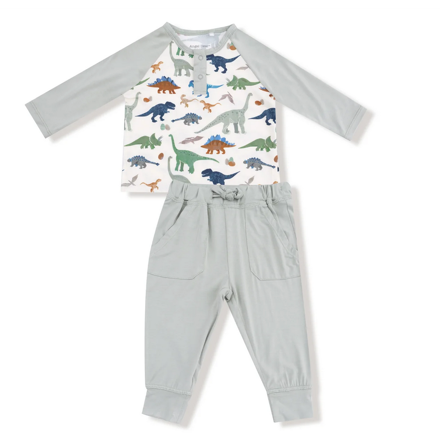 Angel Dear Washy Dinos L/S Top/Jogger