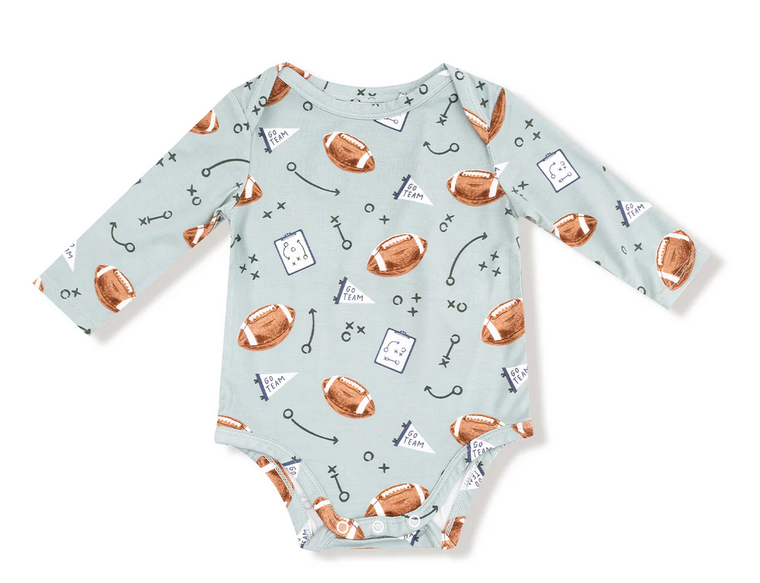 Angel Dear Touchdown Time Bodysuit Grey