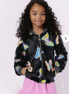 Lola and The Boys Magic Butterfly Sequin Jacket