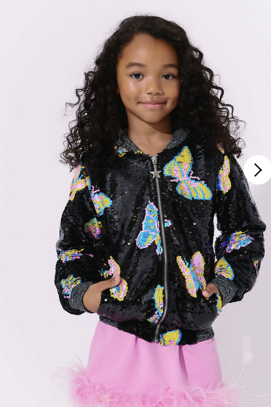 Lola and The Boys Magic Butterfly Sequin Jacket