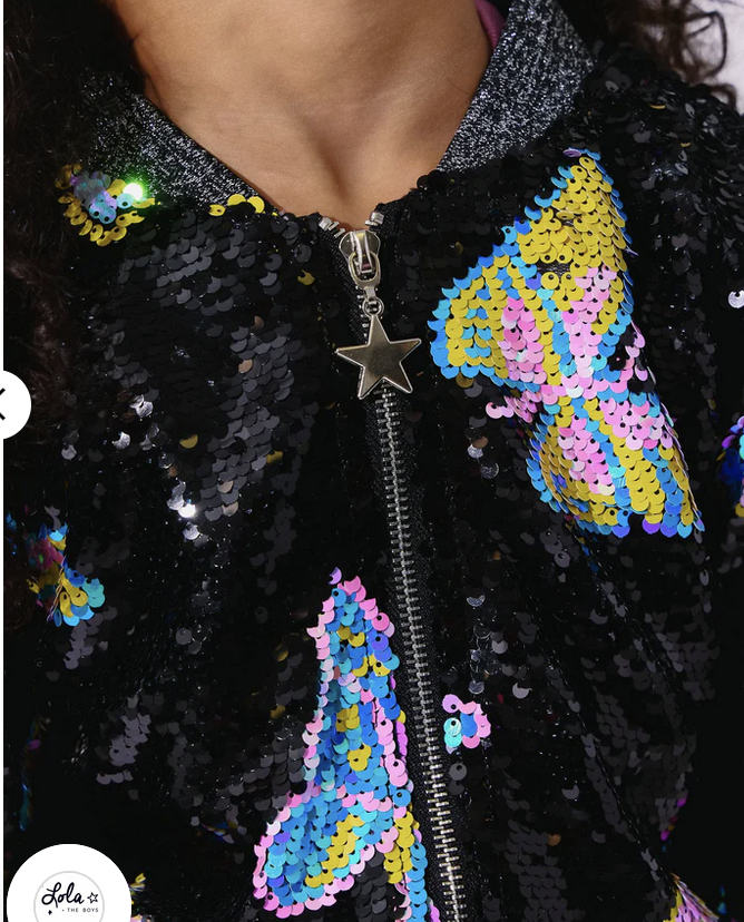 Lola and The Boys Magic Butterfly Sequin Jacket