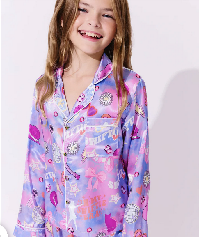 Lola and The Boys Swiftie Lovers Silky Set Lounge