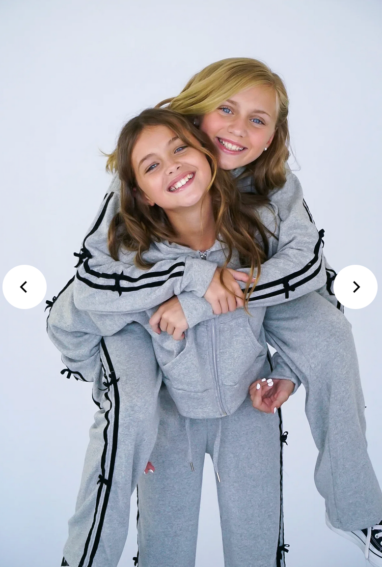 Flowers By Zoe Bow Hoodie FLE99 -MGREY