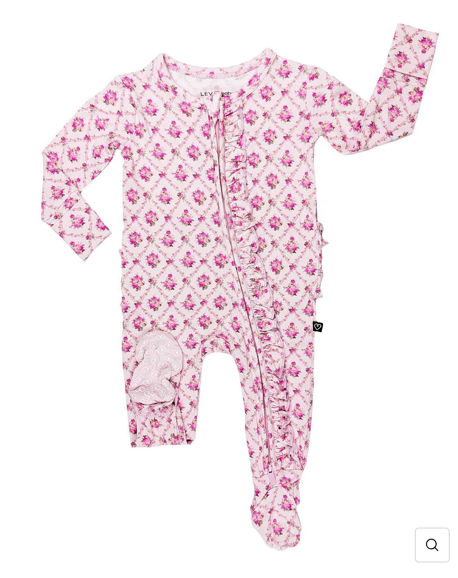Lev Baby Caroline Ruffled Zippered Footie