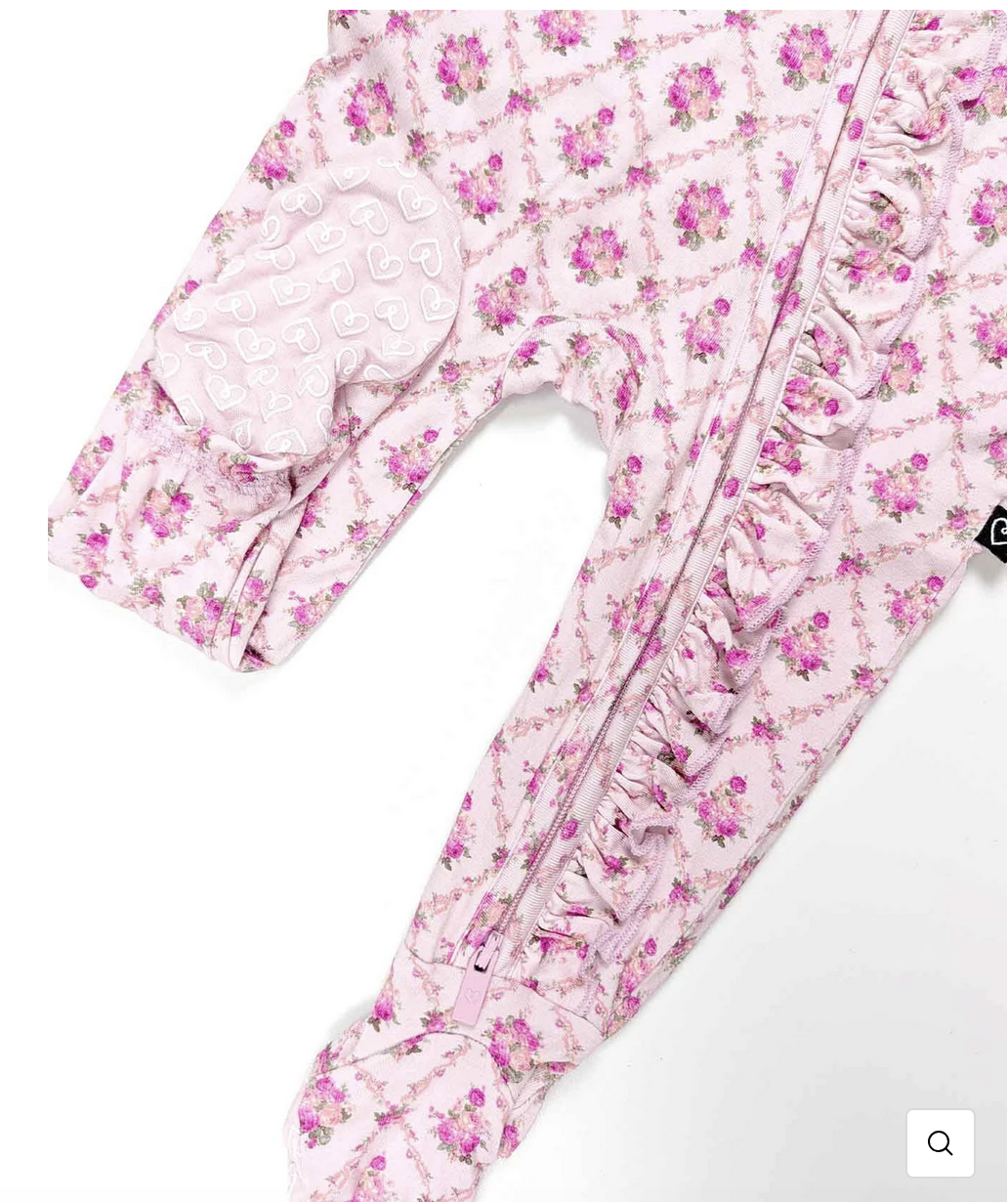 Lev Baby Caroline Ruffled Zippered Footie