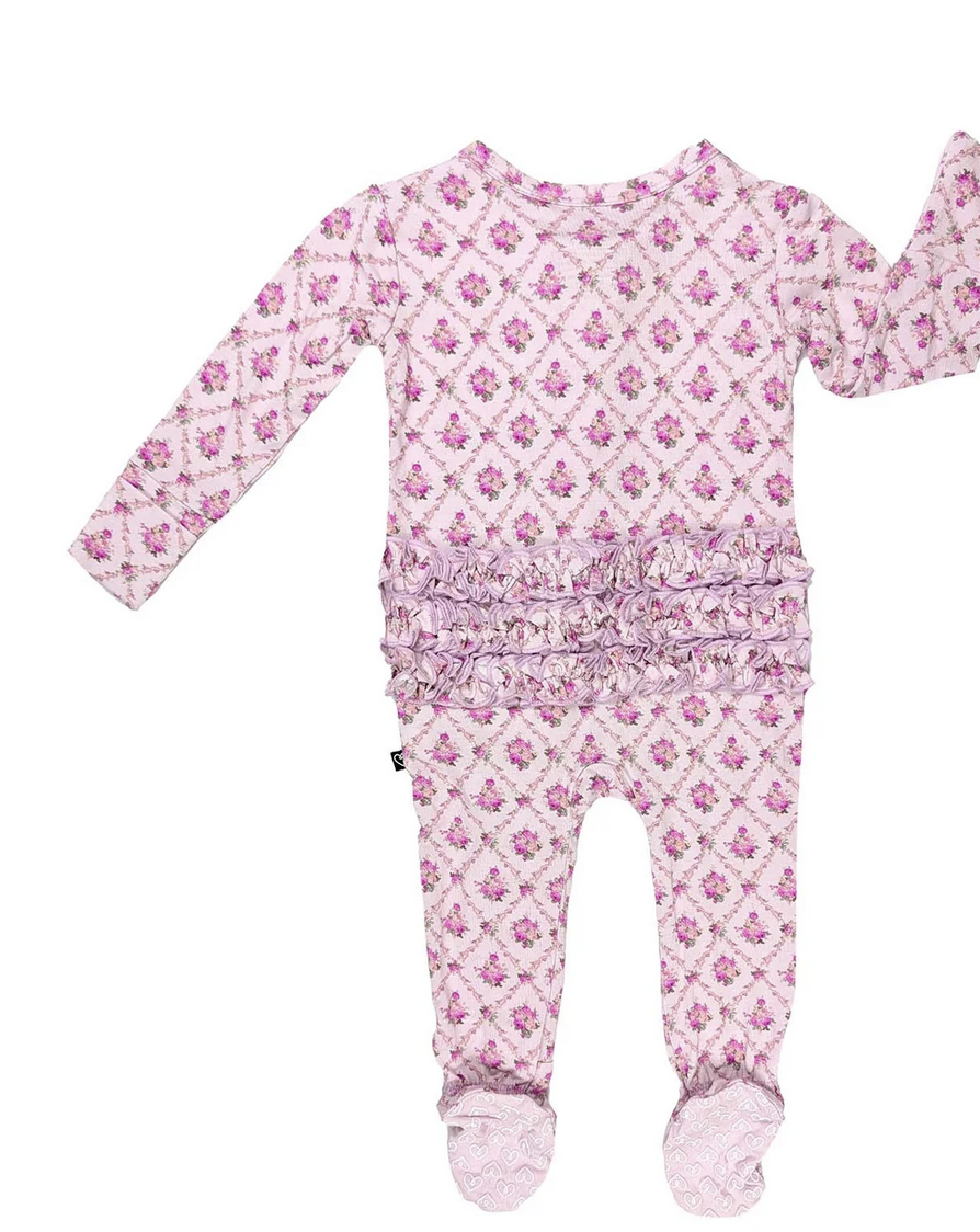 Lev Baby Caroline Ruffled Zippered Footie