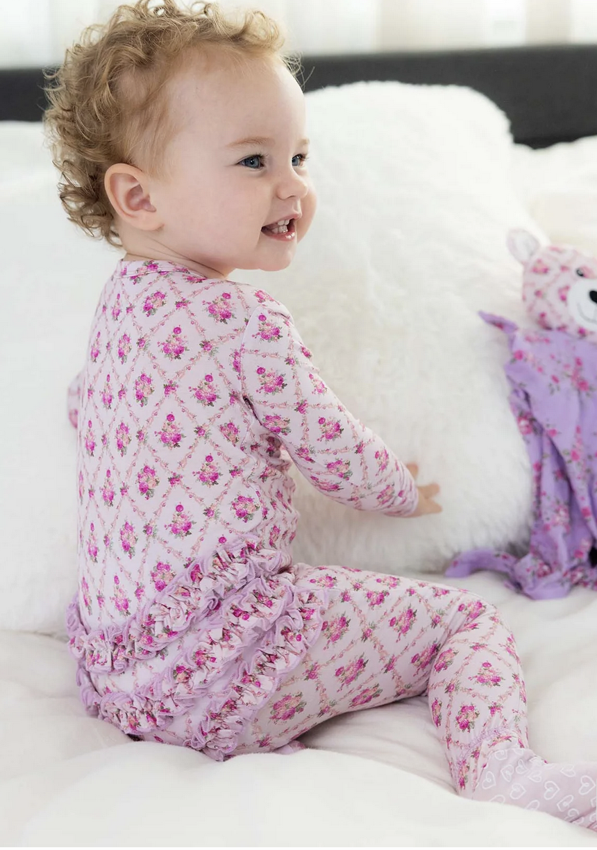 Lev Baby Caroline Ruffled Zippered Footie