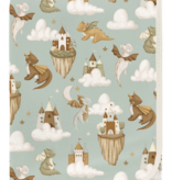 Kickee Pants Swaddling Blanket Aloe Castles Clouds