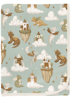 Kickee Pants Swaddling Blanket Aloe Castles Clouds