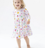 Angel Dear My Funny Valentine Pink Twirly L/S Dress