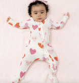 Angel Dear Happy Hearts 2 Way Zip Footie