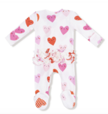 Angel Dear Happy Hearts 2 Way Zip Footie