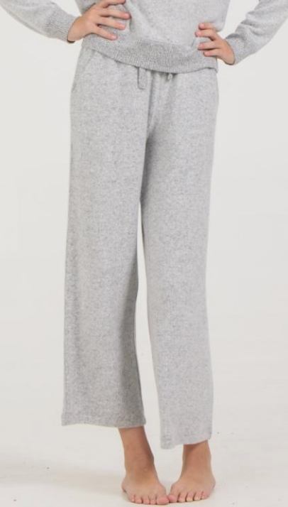 Ocean Drive Kids Hacci Wide Leg Pant-Grey