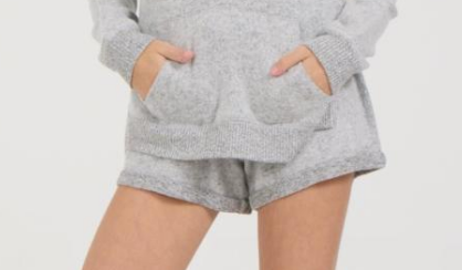 Ocean Drive Kids Hacci Shorts-Grey