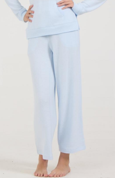 Ocean Drive Kids Hacci Wide Leg Pant-Blue