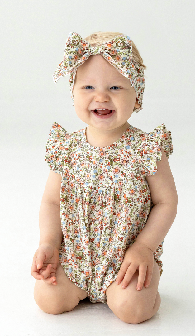 Mabel and Honey Sunset Fields Romper