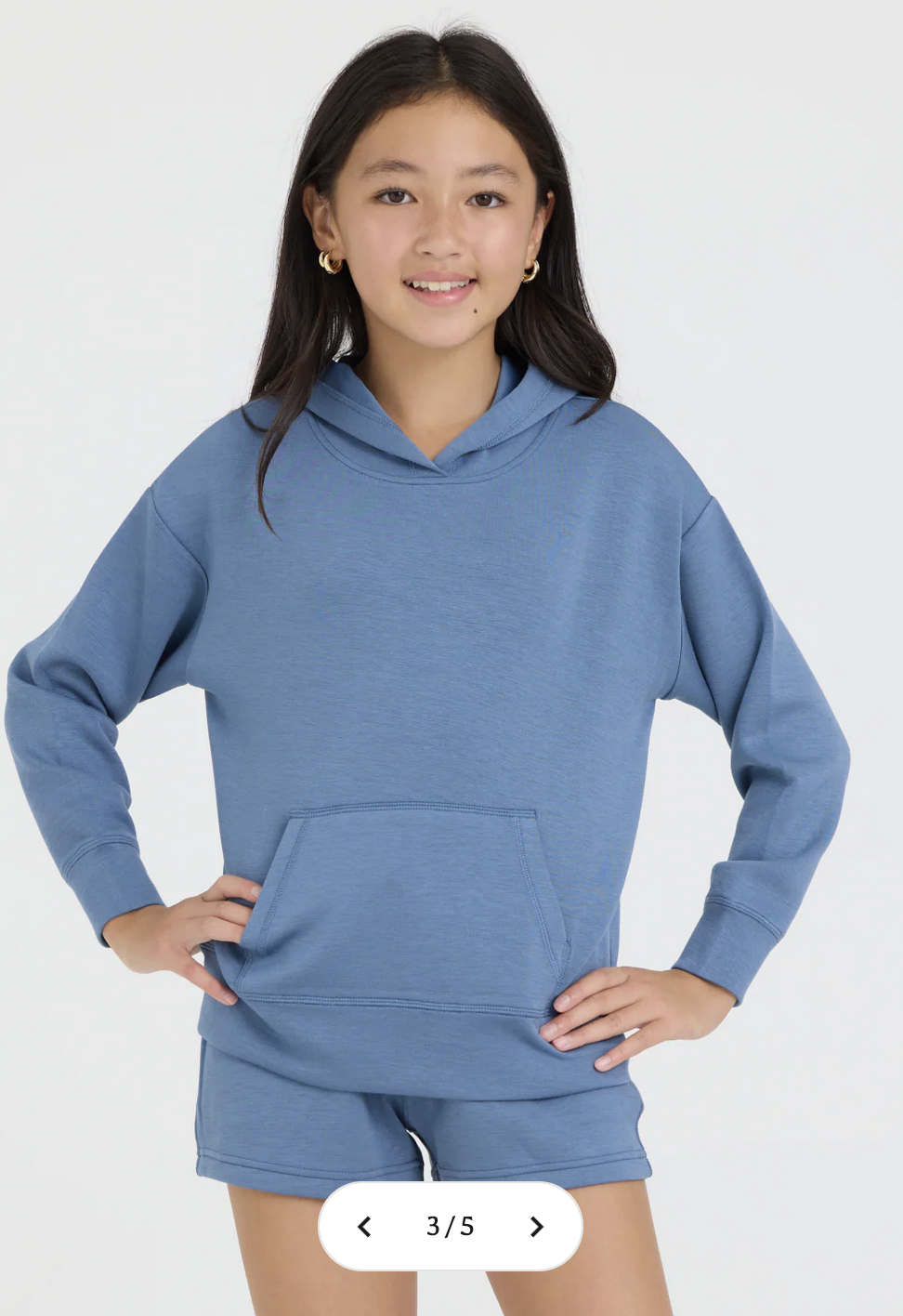 Ocean Drive Kids Cloud Fleece OD Hoodie-Blue Jean
