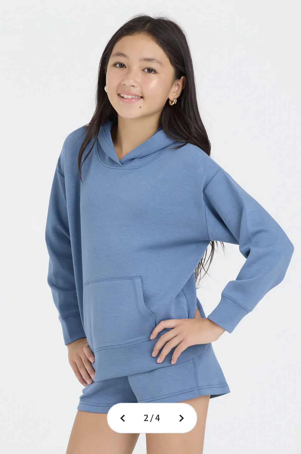 Ocean Drive Kids Cloud Fleece OD Shorts-Blue Jean