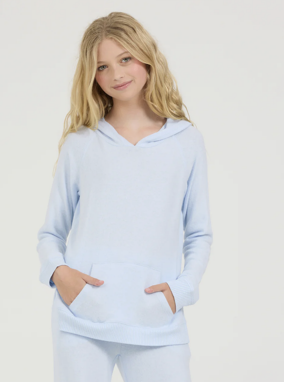 Ocean Drive Kids Hacci Hoodie-Blue