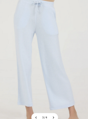 Ocean Drive Kids Hacci Wide Leg Pant-Blue