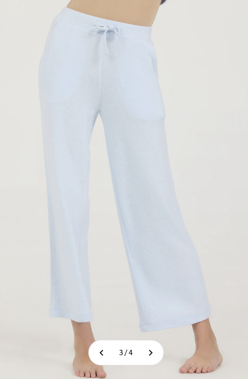 Ocean Drive Kids Hacci Wide Leg Pant-Blue