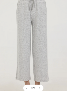 Ocean Drive Kids Hacci Wide Leg Pant-Grey