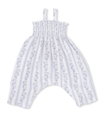 Angel Dear Kimberly Floral Stripe Smocked Romper