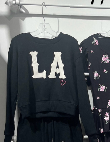 Flowers By Zoe LA SWEATSHIRT BLACK