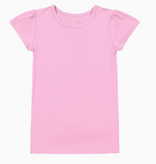 Macaron + Me Little Girls Cap Tee-Pink