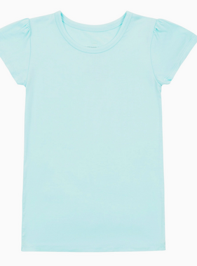 Macaron + Me Little Girls Cap Tee-TURQ