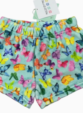 Macaron + Me Plush Shorts-Butterflies
