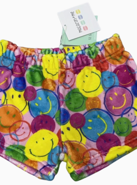 Macaron + Me Plush Shorts-Neon Smiles